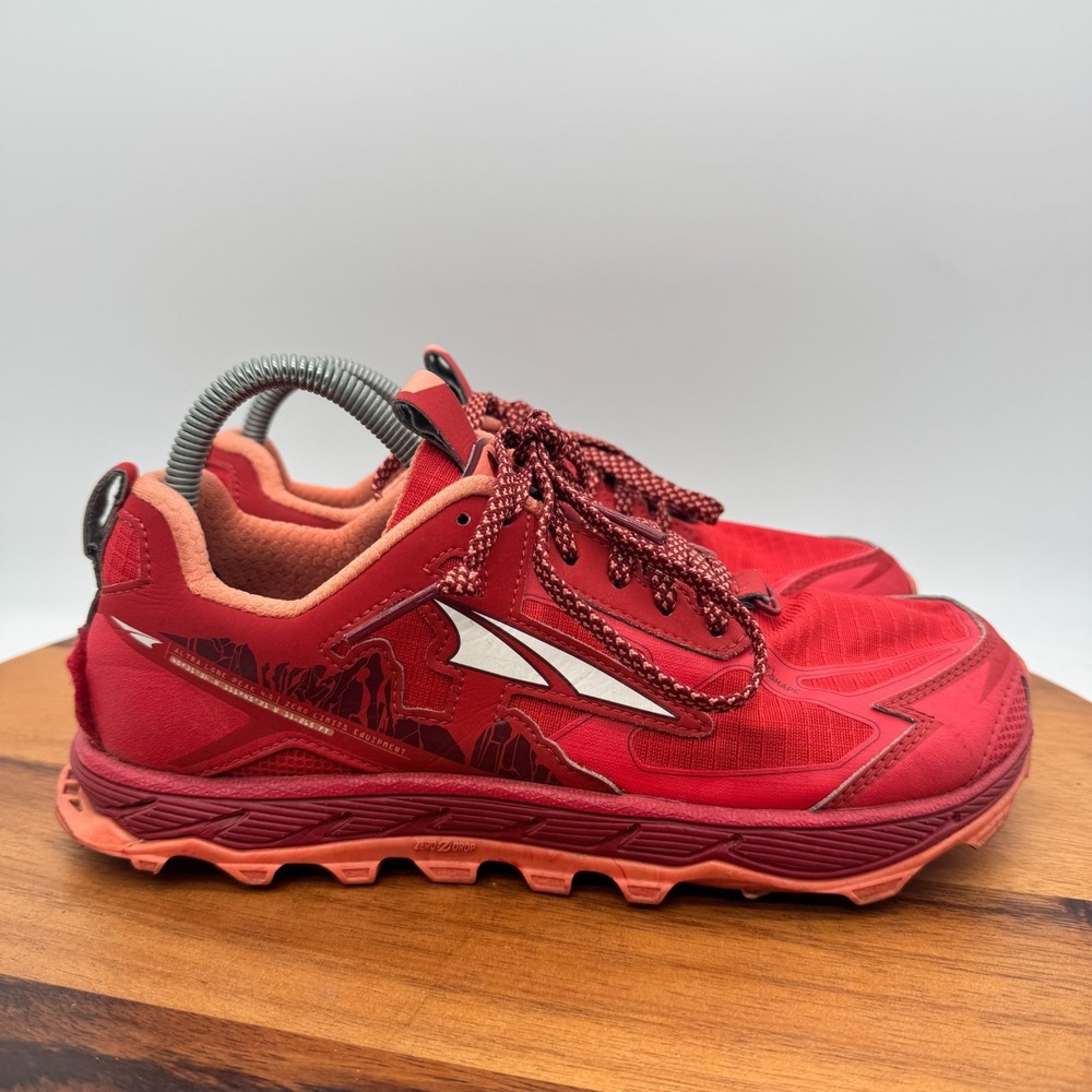 ALTRA Lone Peak 4.5 Trail Running Shoes Women's Size 8.5 AL0A4QTX603 Poppy Red